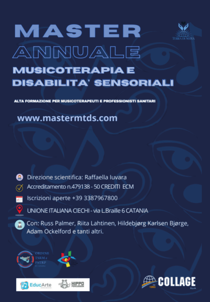 MASTER ANNUALE IN MUSICOTERAPIA E DISABILITÀ SENSORIALI